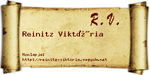 Reinitz Viktória névjegykártya